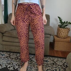 Sundance This Is Paradise Floral Pants Size Medium